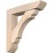 Ekena Millwork Olympic Slat Smooth Bracket w/ Offset Brace, Douglas Fir, 5 1/2"W x 24"D x 24"H BKT0604X24X24OLY06SDF - alternate 1